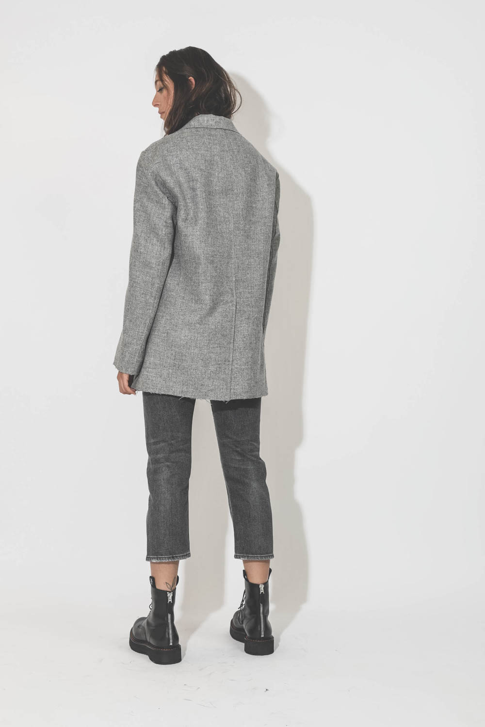激安直営店 R13 Chiné Gris – Cut Raw Blazer ジャケット・アウター