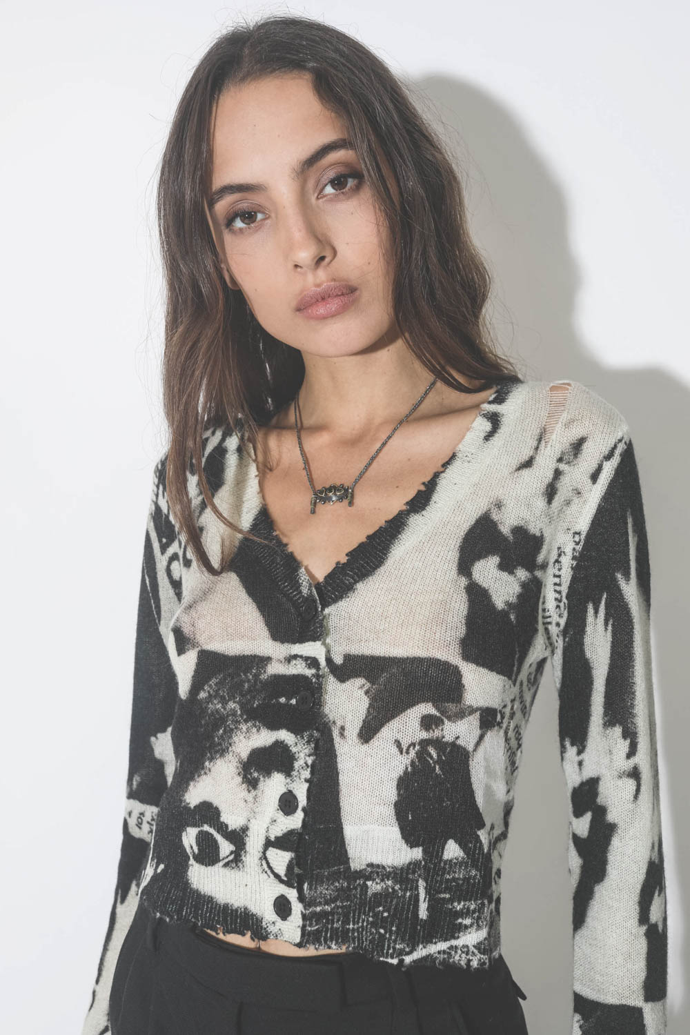 Image du produit R13 Cardigan Baby – Newspaper Print - 4