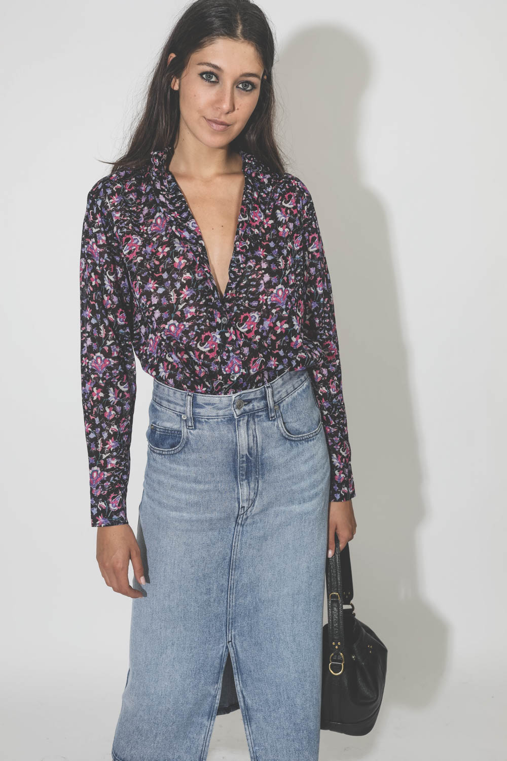 Marant Etoile Vega floral pintucked cotton blouse Isabel