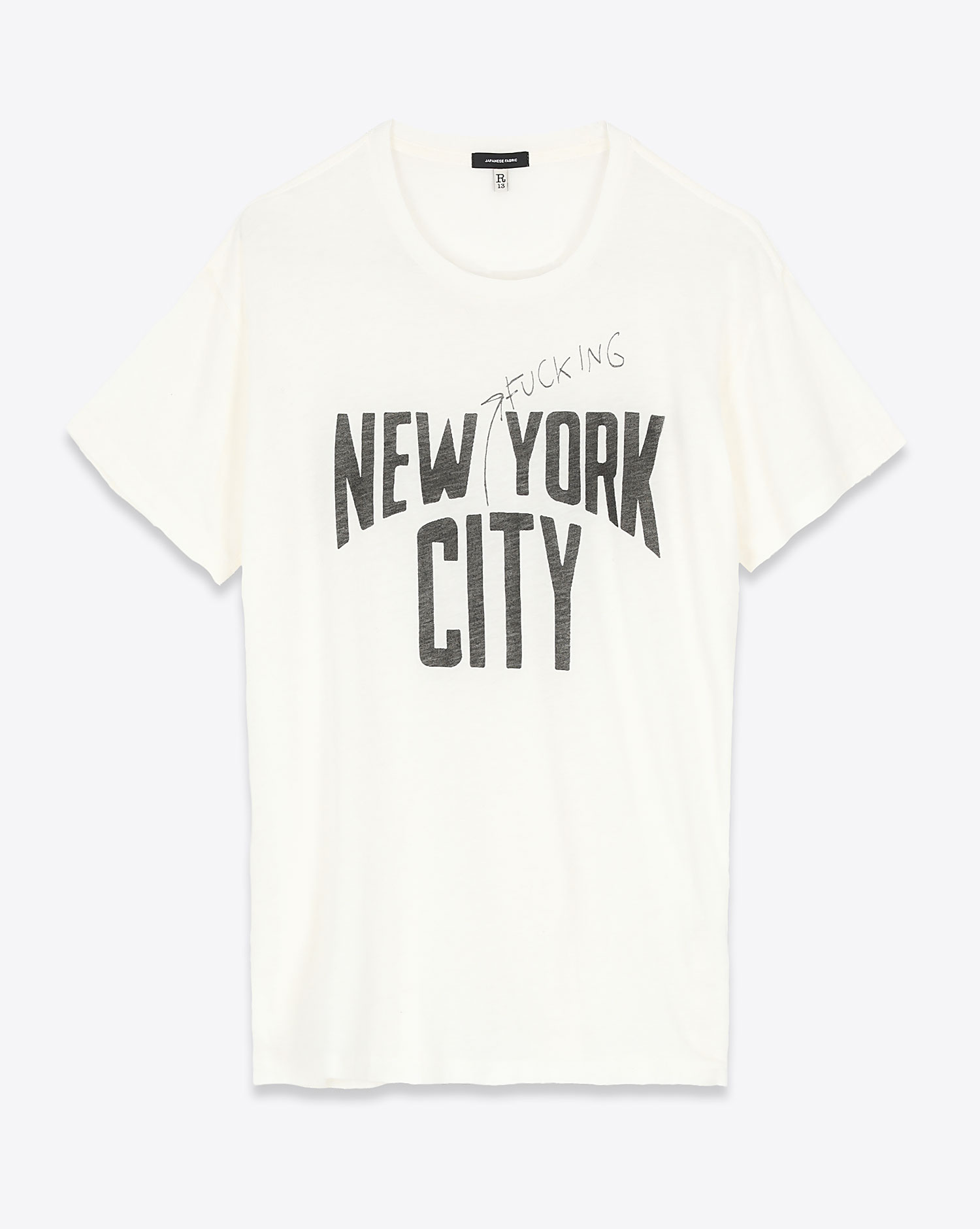 Tee-shirt NYFC Boy T R13 Denim écru.