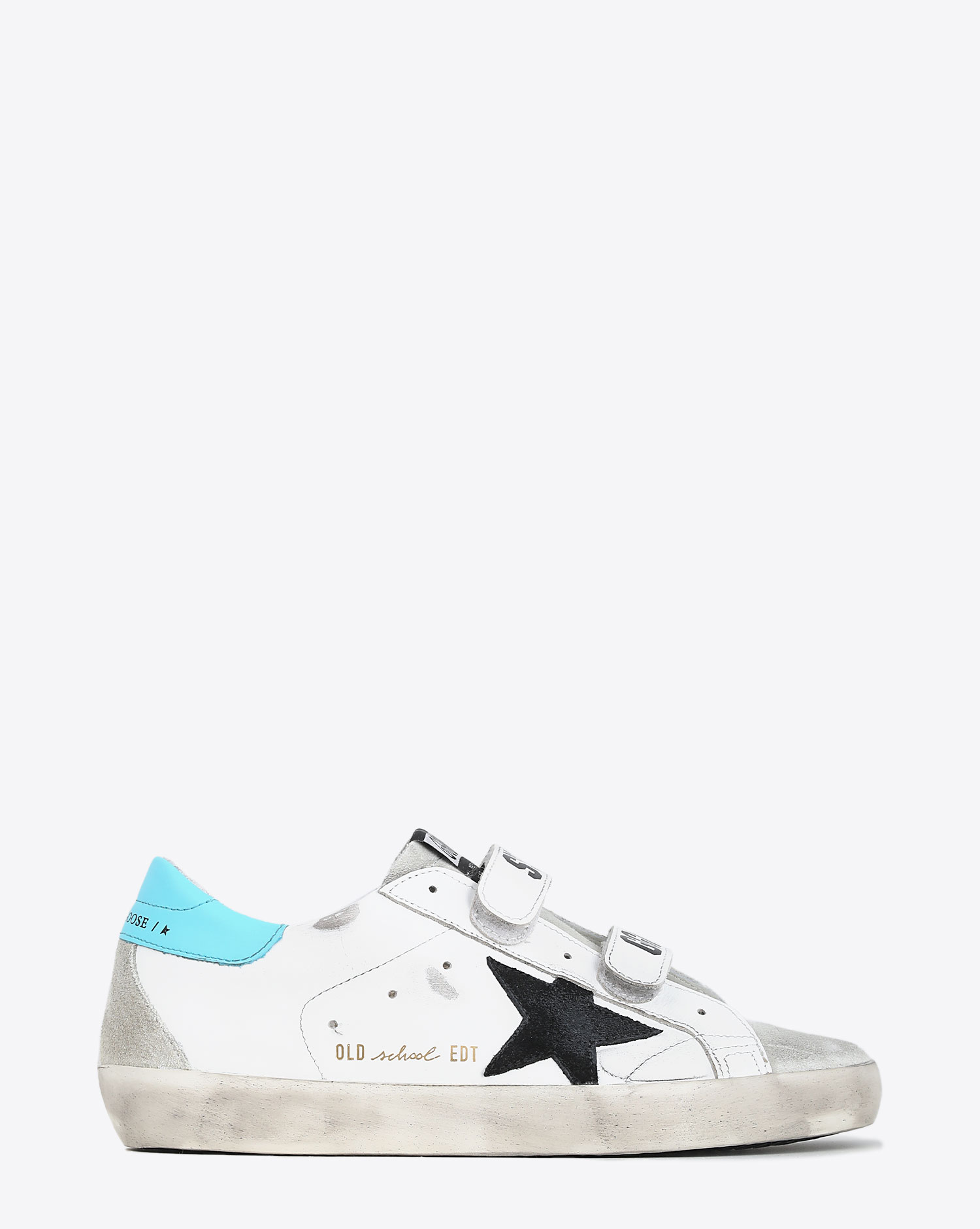 Sneakers femme Old school white black blue 10882 Golden Goose. Profil. 