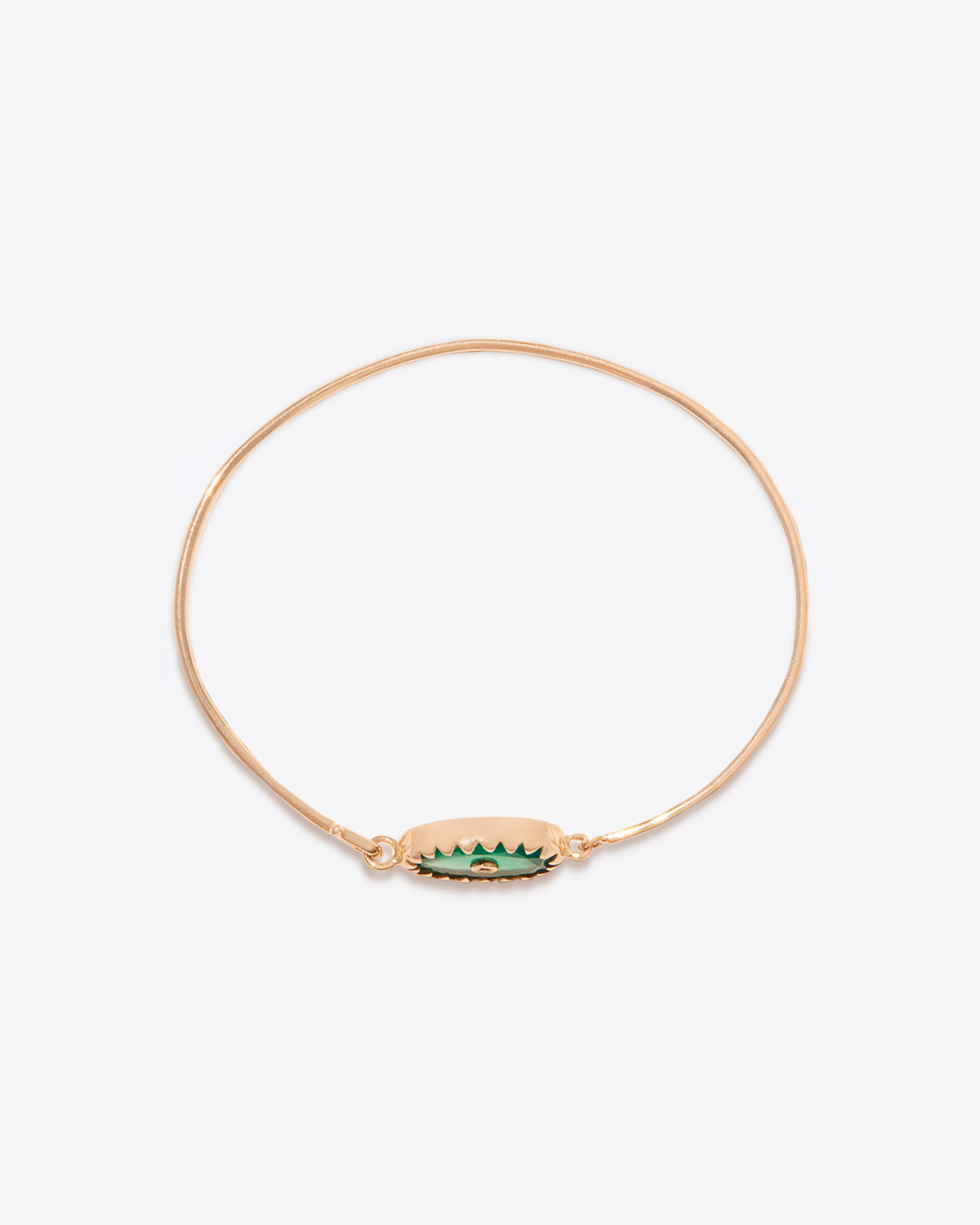 Pascale Monvoisin Bracelet Jonc Orso Green Onyx 