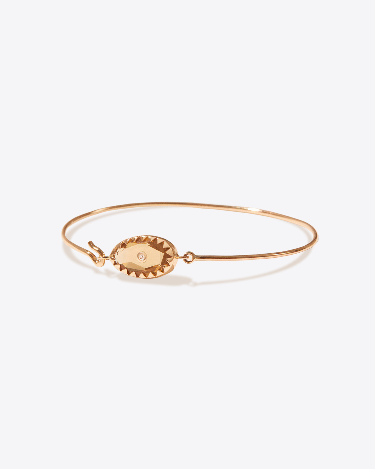 Bracelet Jonc Pascale Monvoisin Orso Honey Quartz