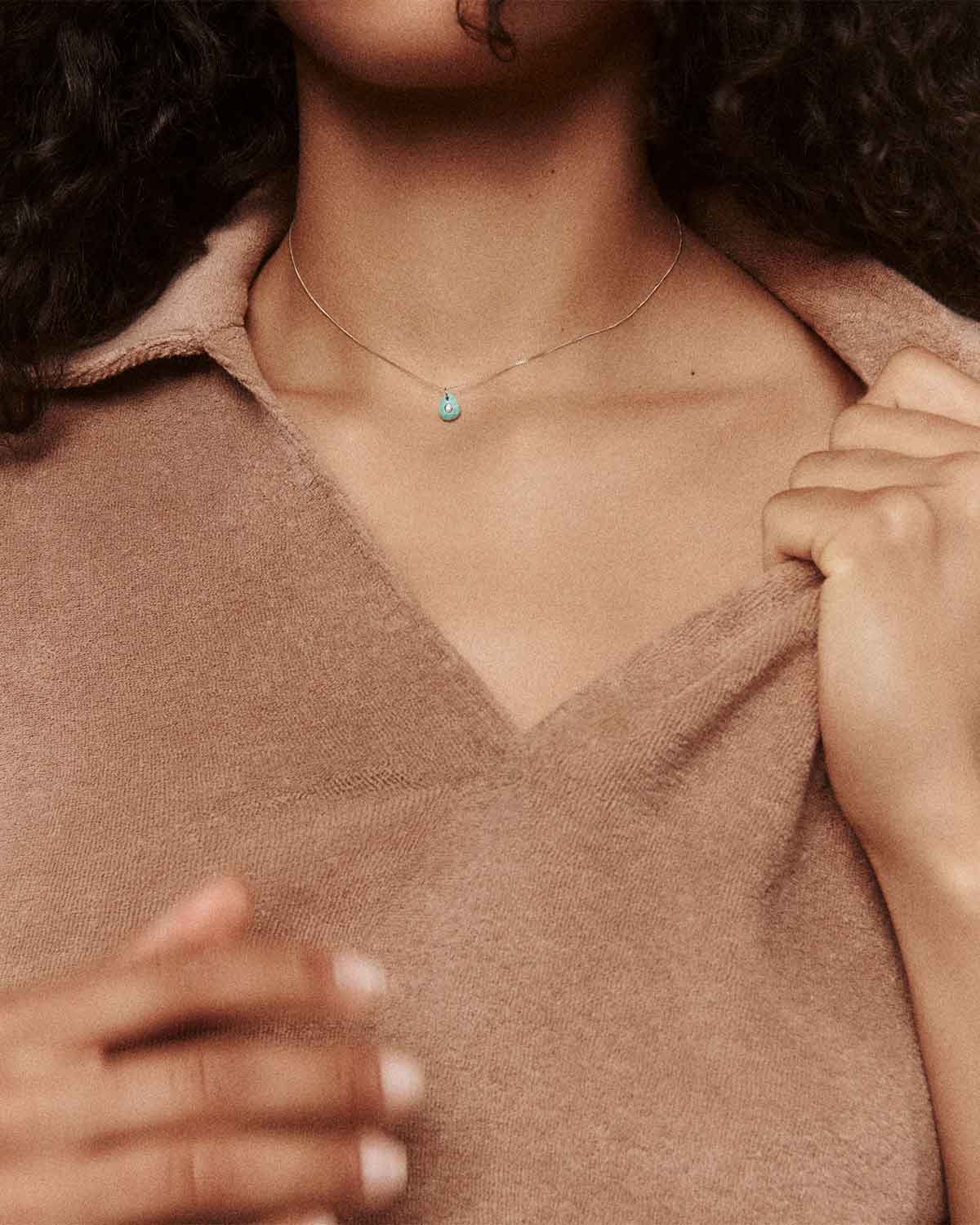 Pascale Monvoisin Collier Ras du Cou Turquoise 