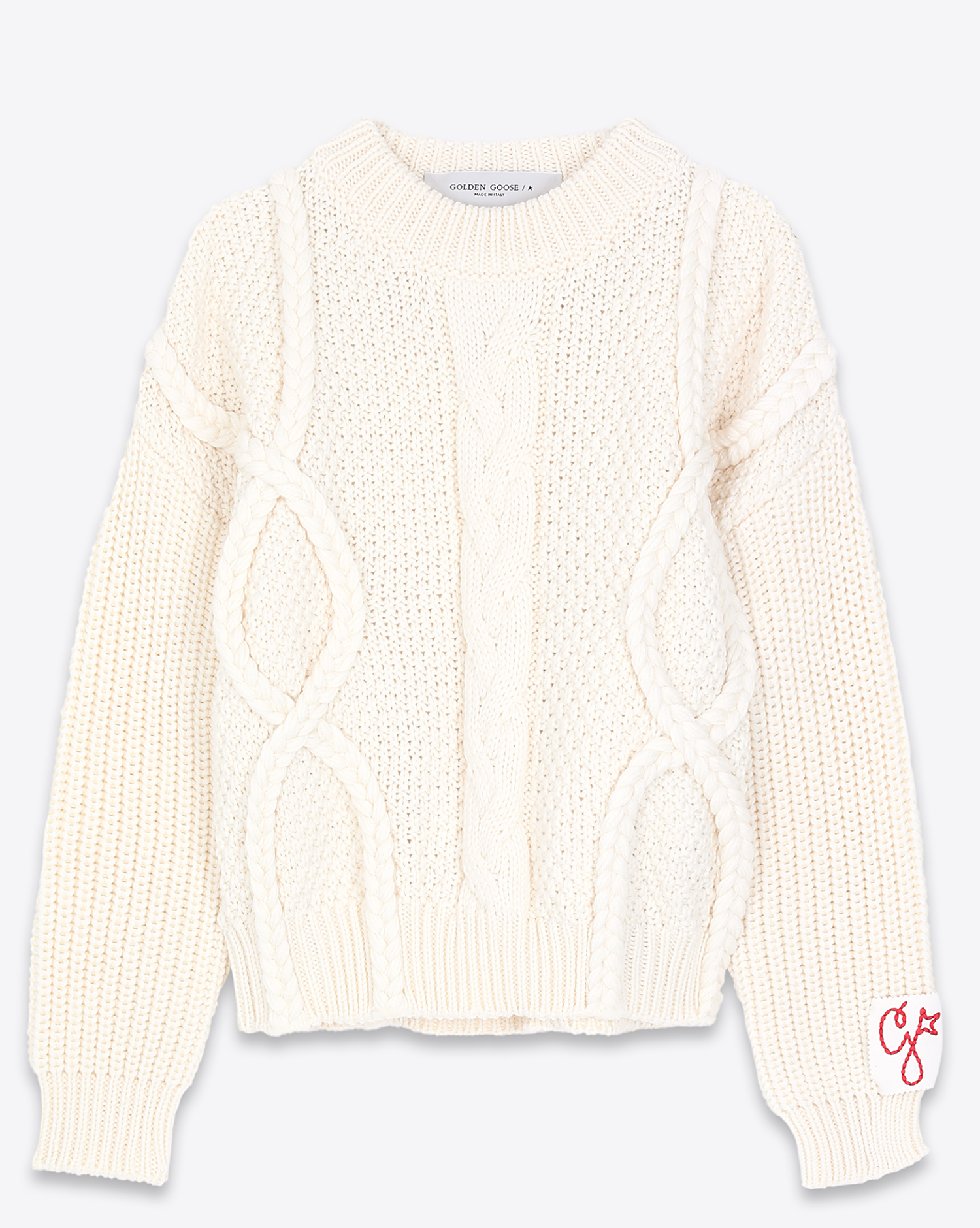 Pull Oversize knit Crew Neck - Natural White 10715