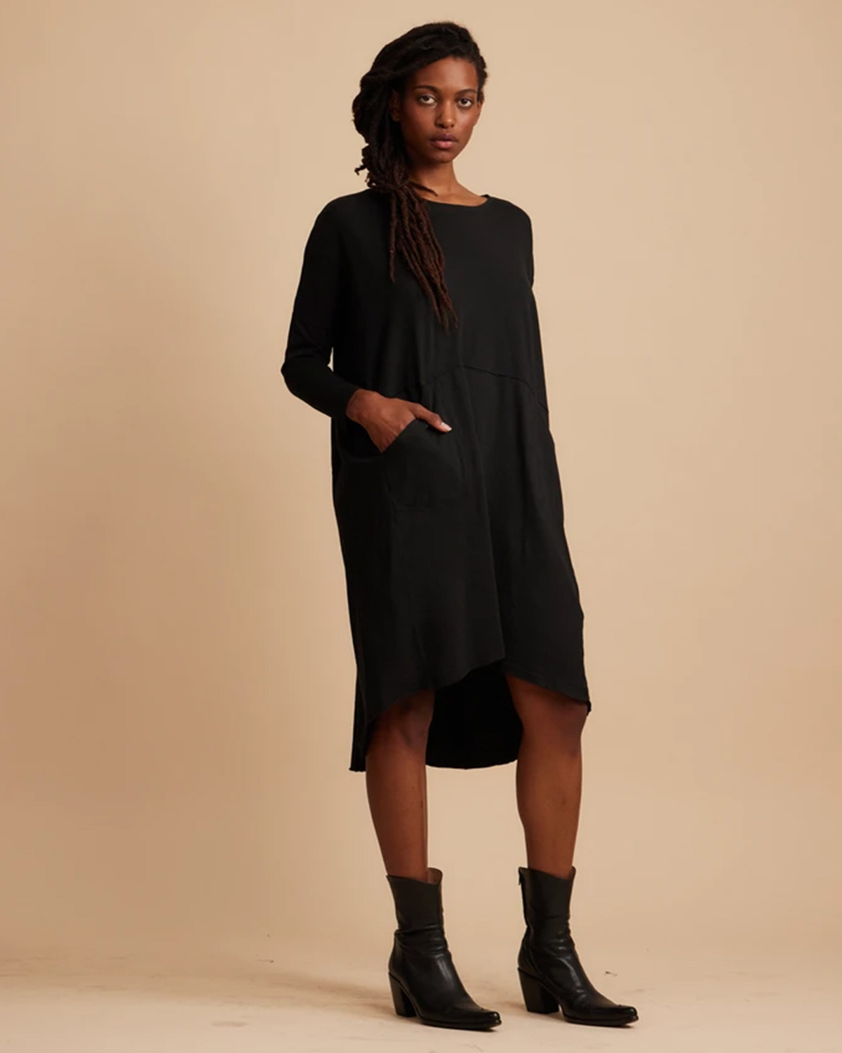 Image du produit Raquel Allegra Pré Collection Oversized Dress Black - 3