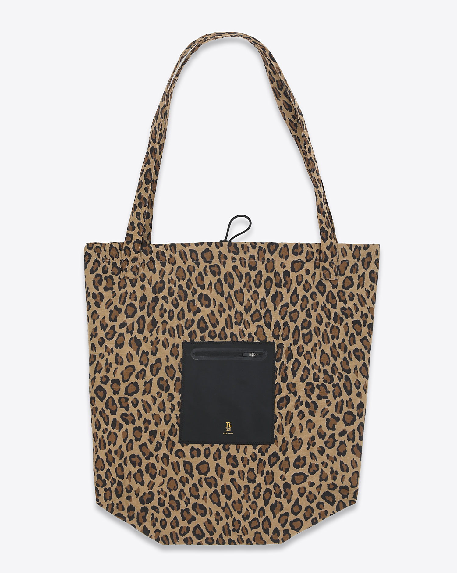 R13 Denim Tote Bag Oversize léopard