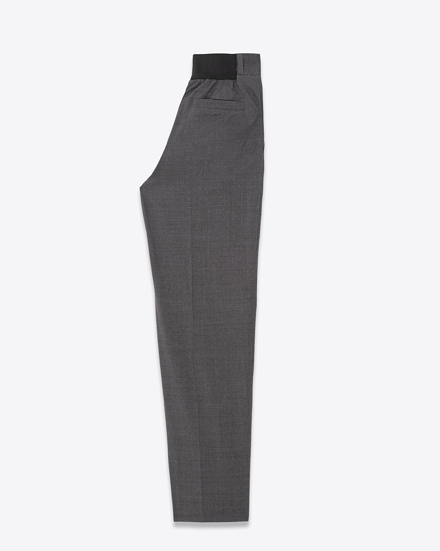 Produit Pantalon droit Maison Flaneur anthracite. Vue profil. 
