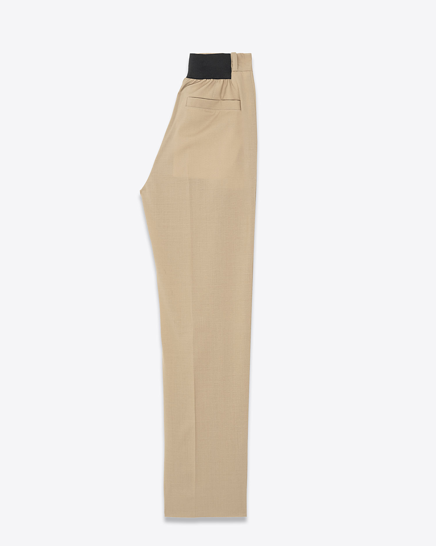 Produit Pantalon Droit Maison Flaneur camel. Vue  profil. 