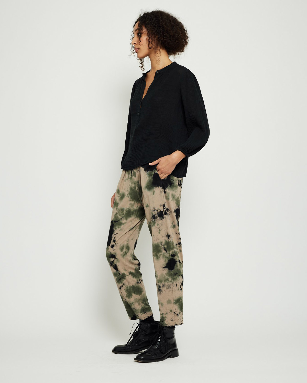 Image du produit Raquel Allegra Pré-Collection Easy Pant - Army Calico TD   - 4