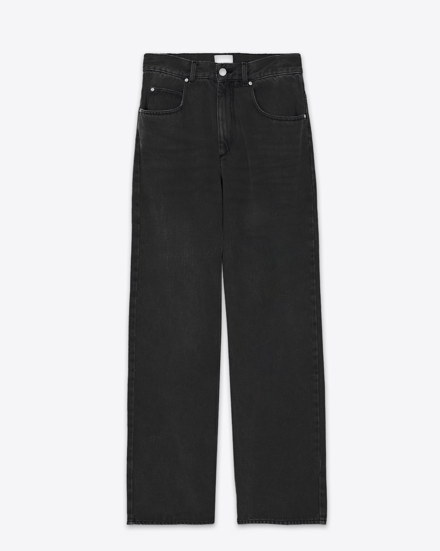 Produit Jean droit Joanny Isabel Marant Etoile en denim noir. Vue face. 