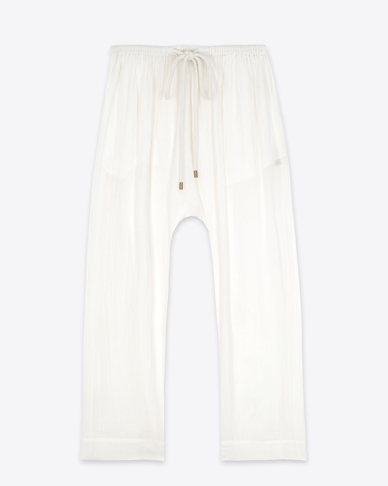 Produit Pantalon Reef The Great en coton blanc. Vue face. 