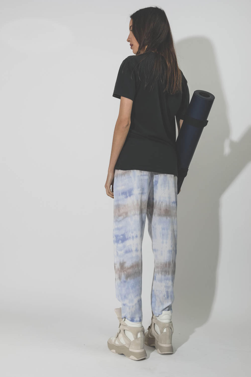 Pantalon sarouel Sunday pant tie and dye taupe sky Raquel Allegra