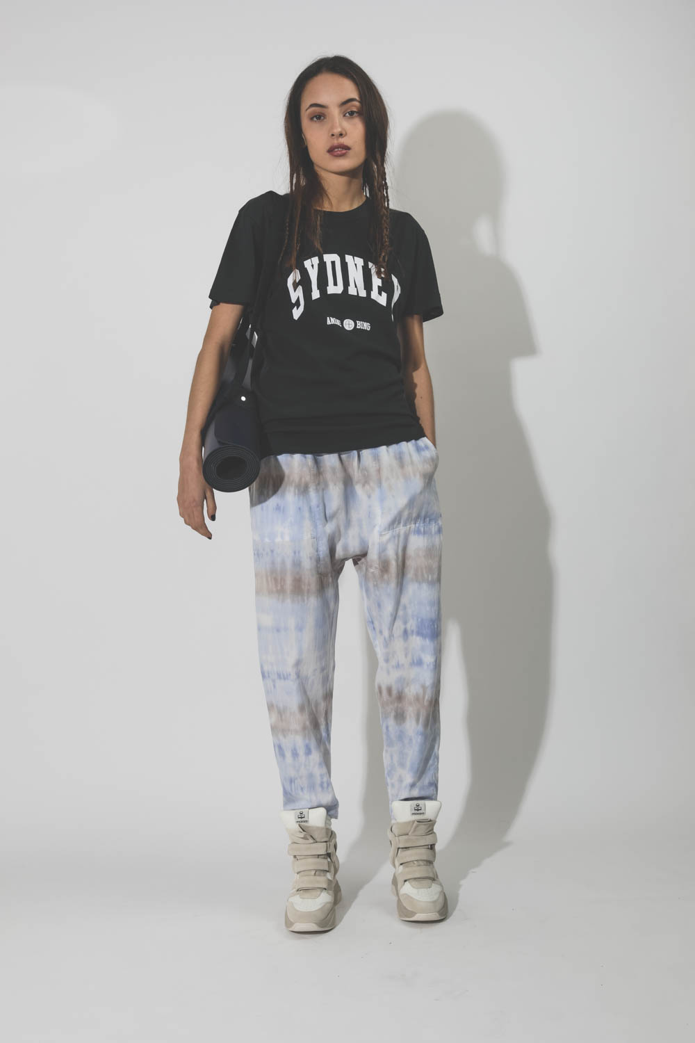 Pantalon sarouel Sunday pant tie and dye taupe sky Raquel Allegra
