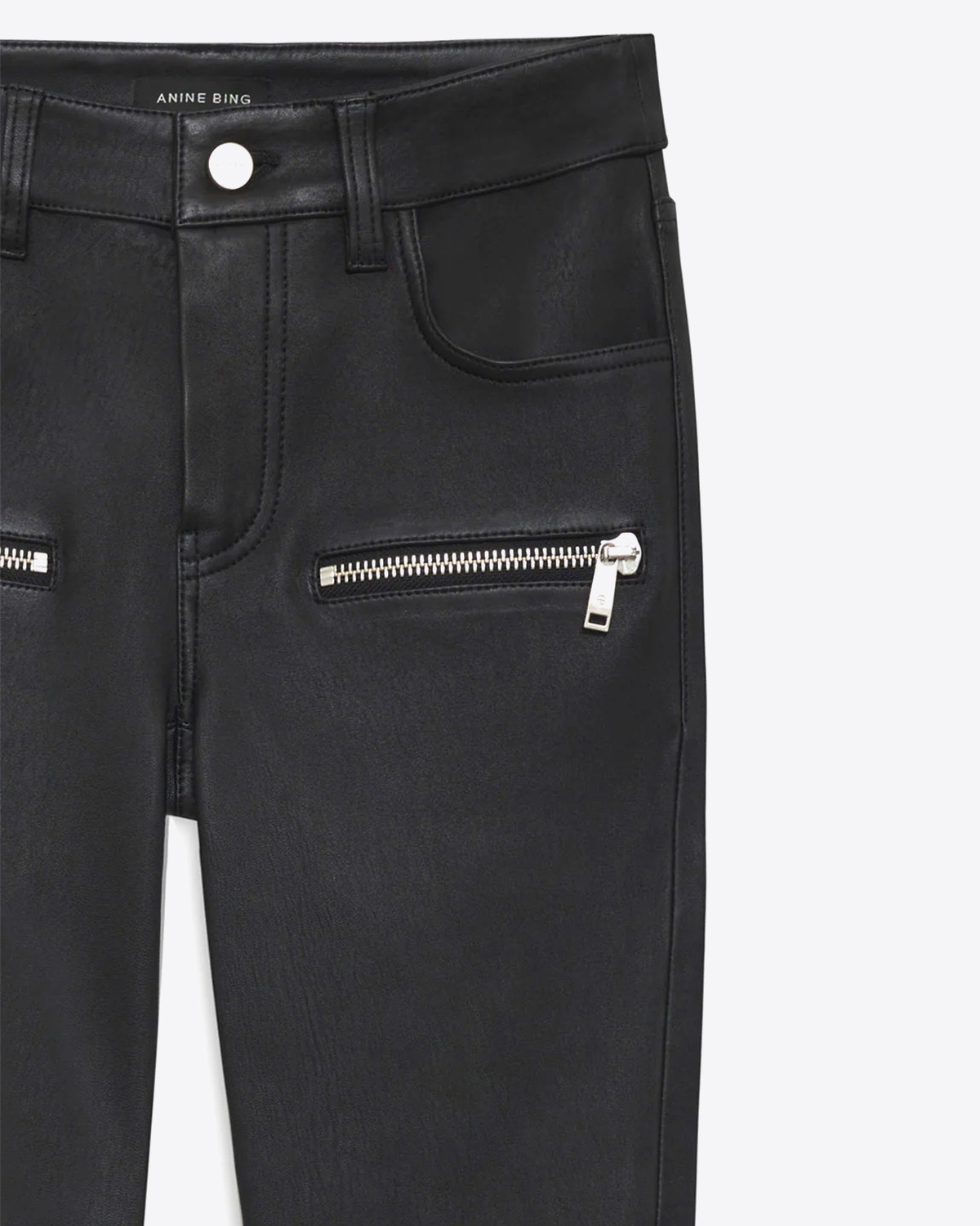 Anine Bing Pantalon Rémy Cuir  Noir
