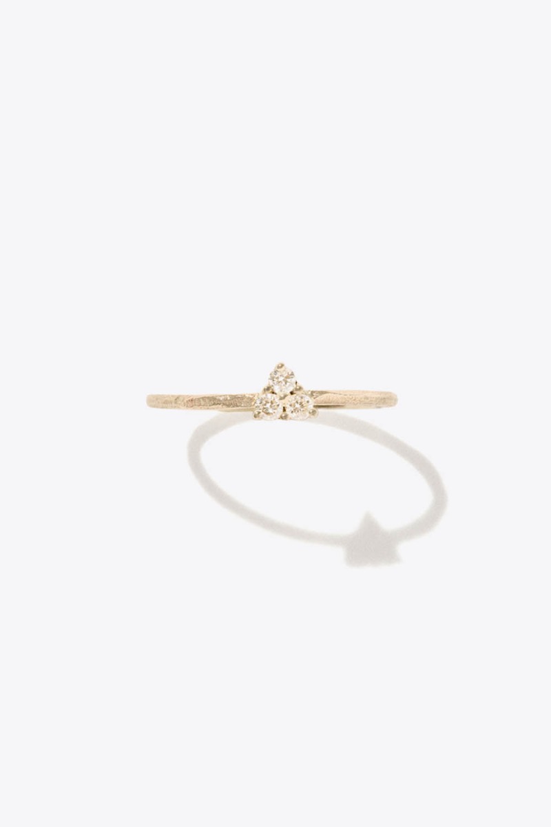 Bague Gaby N&deg;1 Pascale Monvoisin en or jaune et diamant, vue de face.