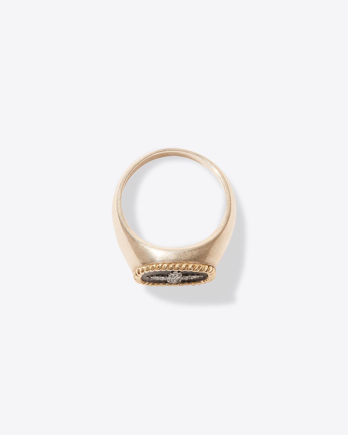 Bague Pascale Monvoisin Bowie Chevalière Noire en or et diamants. 