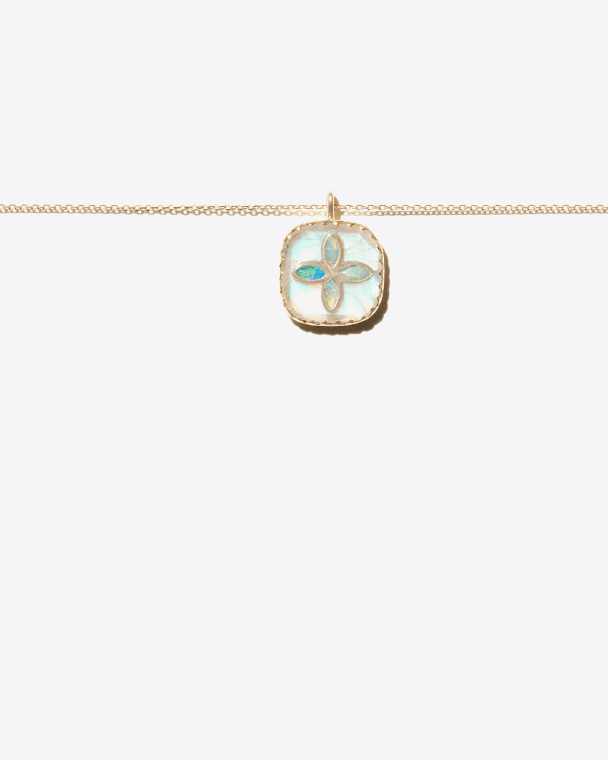 Collier Bowie Pascale Monvoisin avec pendentif opale et pierre de lune. 