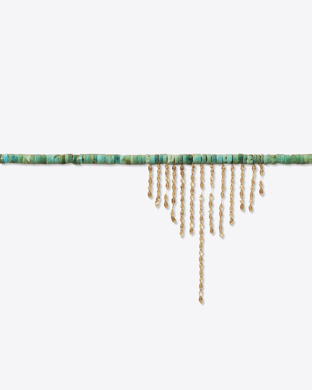 Collier ras de cou en or et turquoise Taylor N°3 Pascale Monvoisin.   