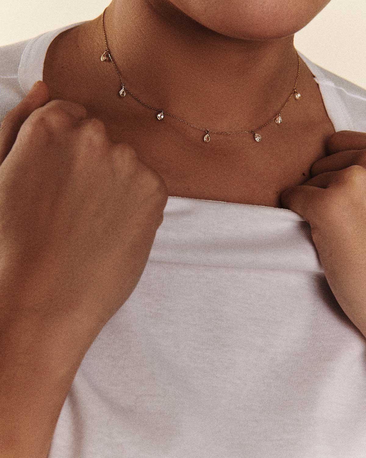 Produit  Collier Palerme  Pascale Monvoisin Saphir Blanc