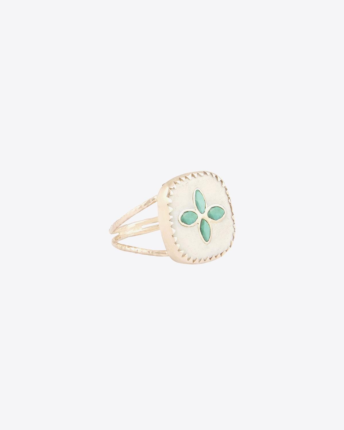 Image du produit Pascale Monvoisin Bowie N°2 Bague – Blanc Turquoise