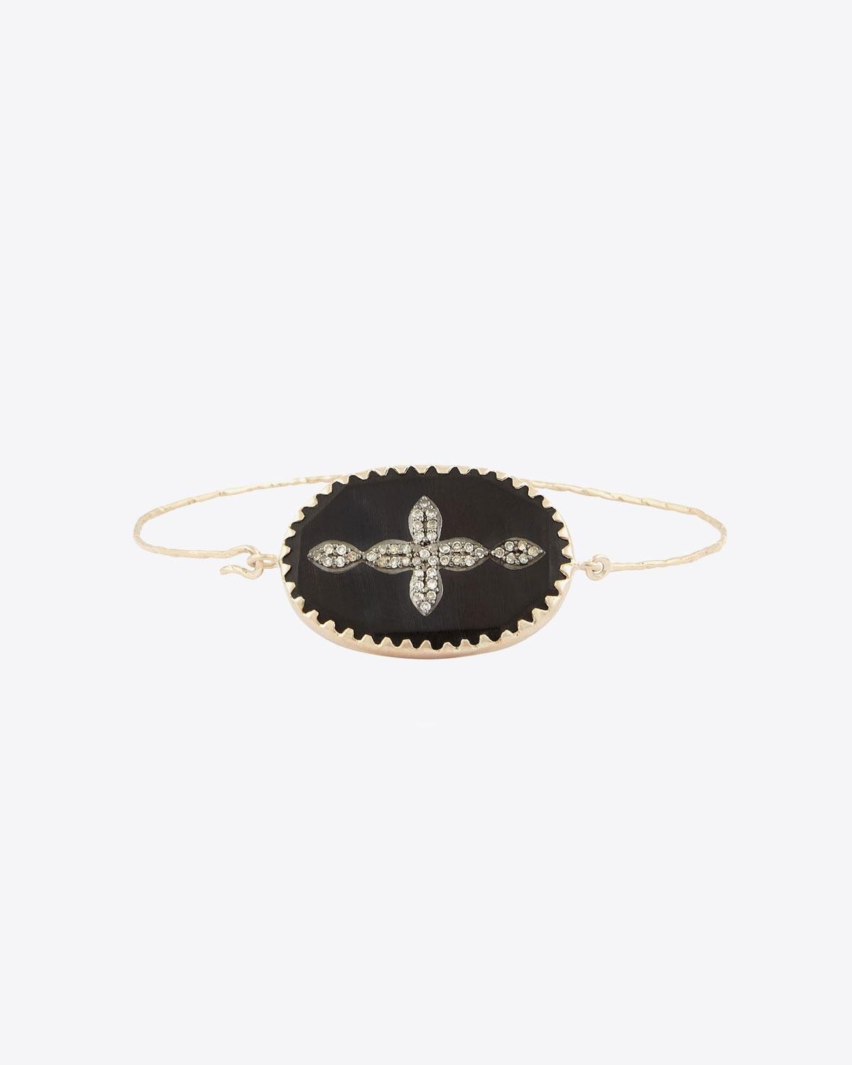 Pascale Monvoisin Garance N°2 Bracelet Corne noire & Diamants 