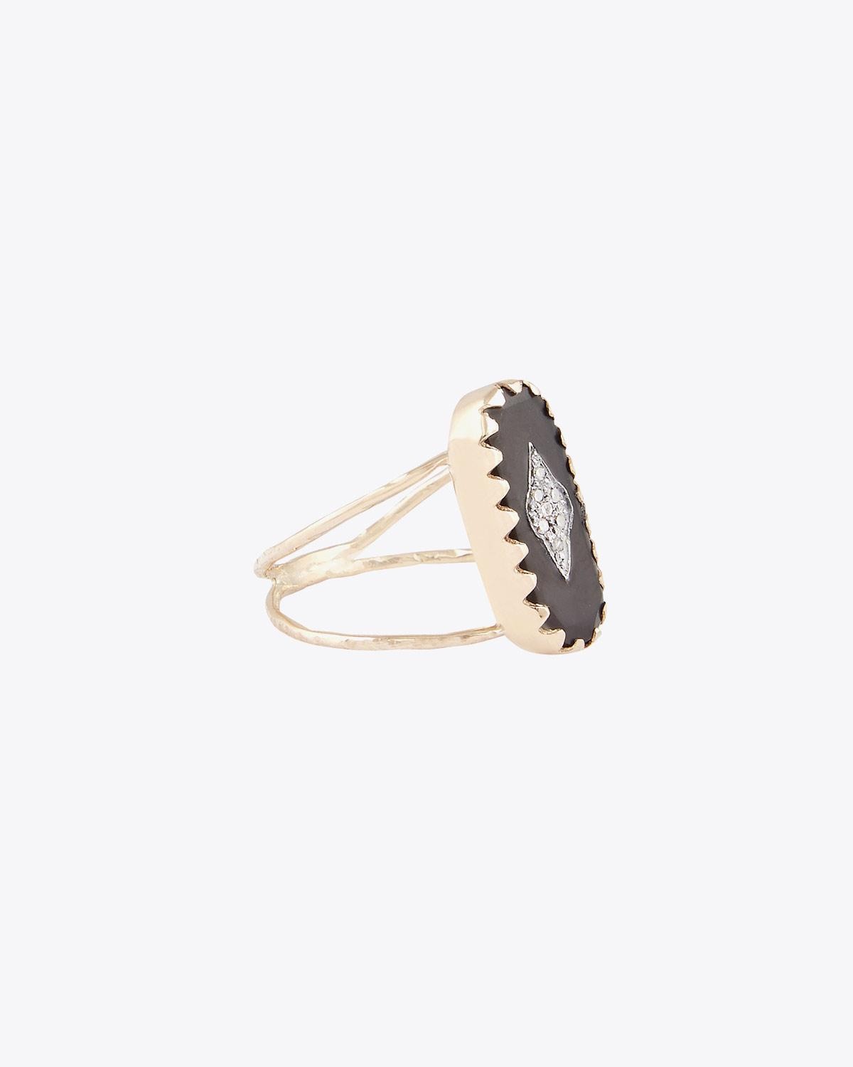 Pascale Monvoisin Mahé Bague Noire & Diamants 