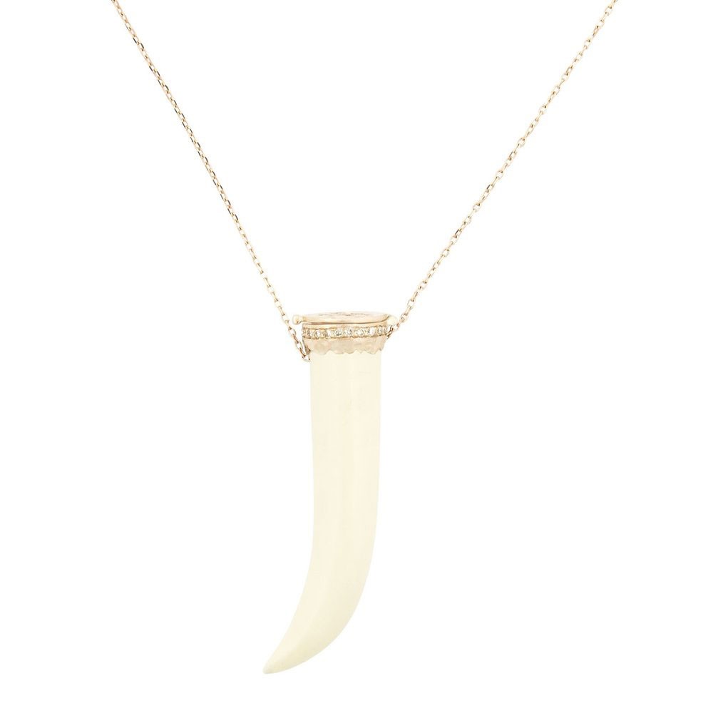 Pascale Monvoisin Sagan Collier Os & Diamants - Or Rose 9k 