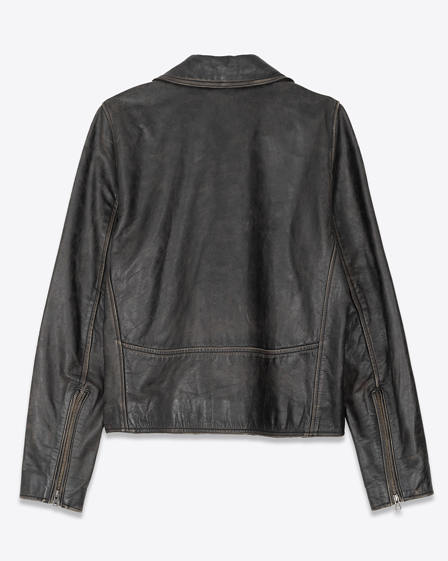 Veste Perfecto The Great en cuir noir. Vue dos. 
