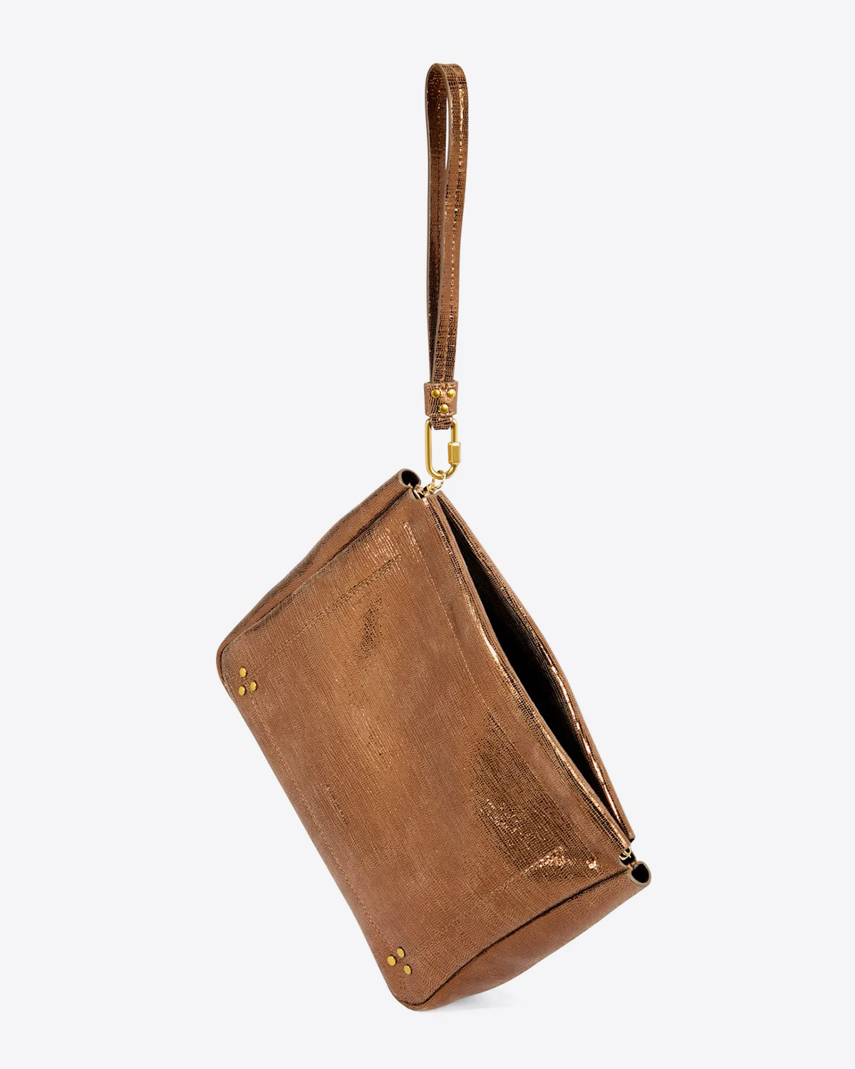 J r me Dreyfuss Accessoires Clic Clac L Soft Goatskin Lam Bronze