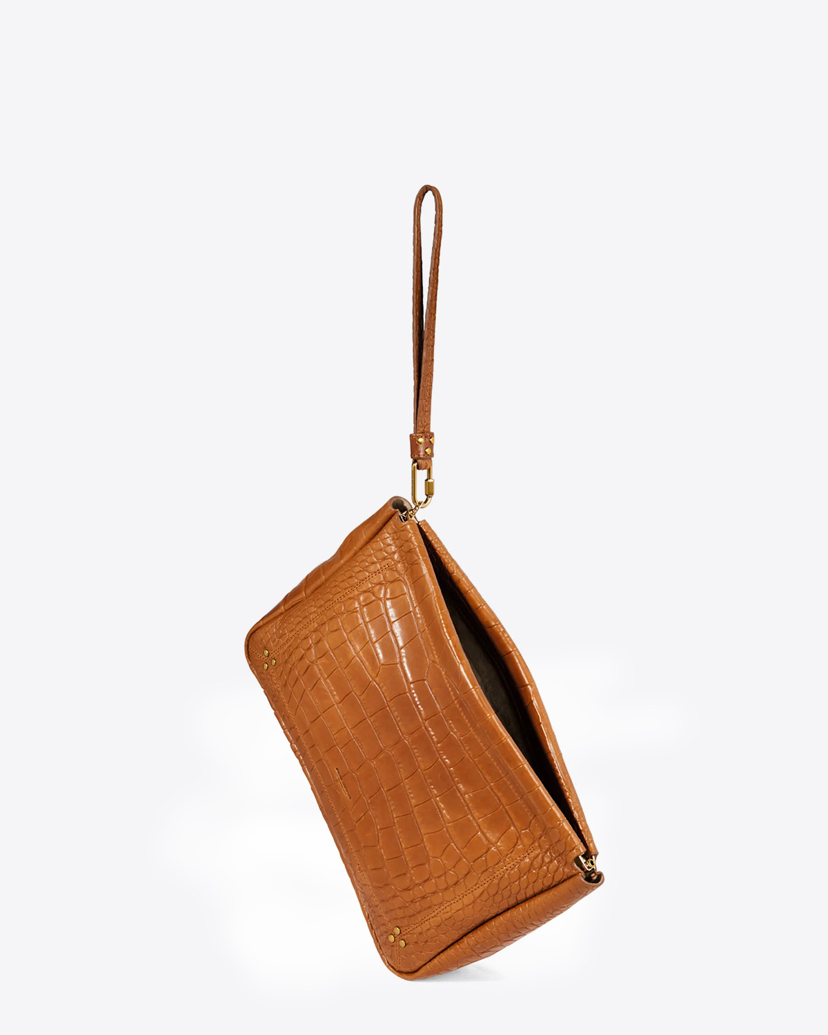 Jérôme Dreyfuss Accessoires Collection Clic Clac XL Soft Lambskin - Croco Whisky
