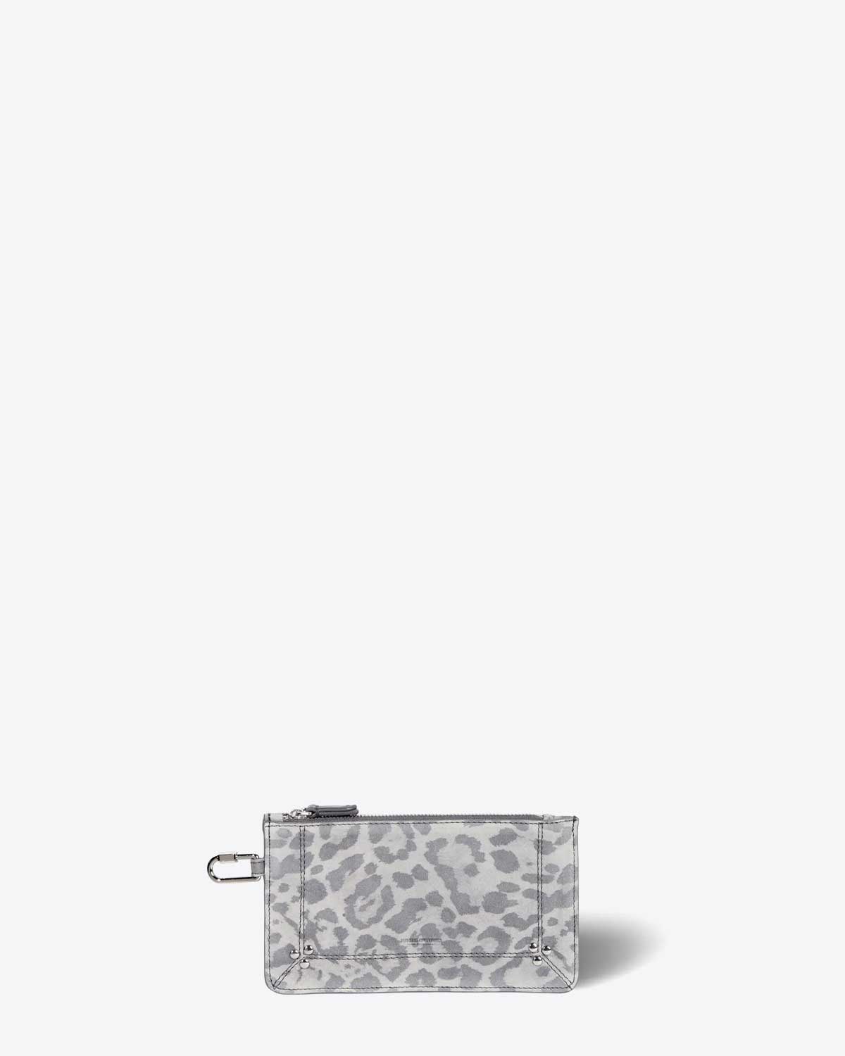 Jérôme Dreyfuss Accessoires Popoche S Split Suede Léopard Gris