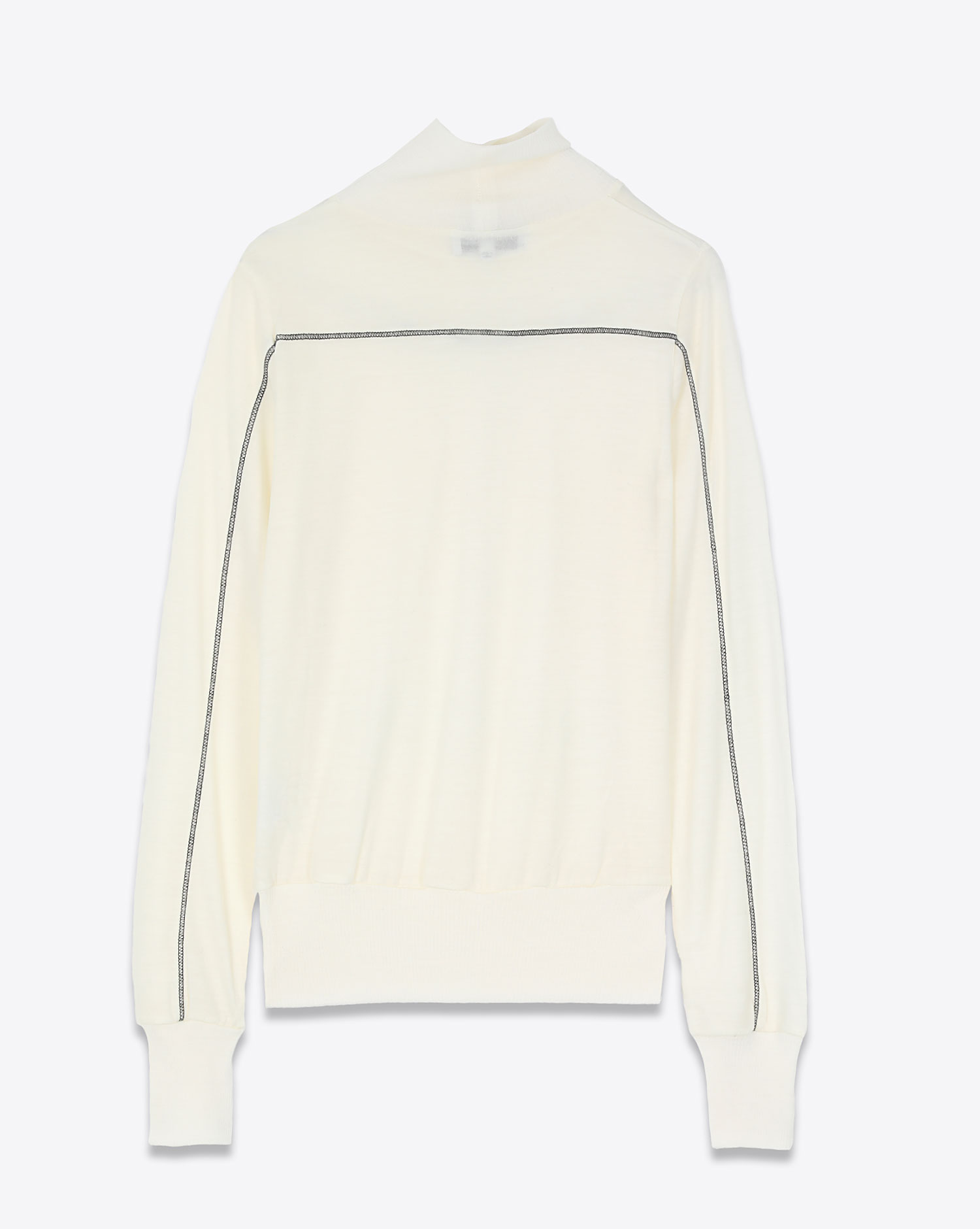 Sous pull en laine fine col roulé écru Vis à Vis. Dos.