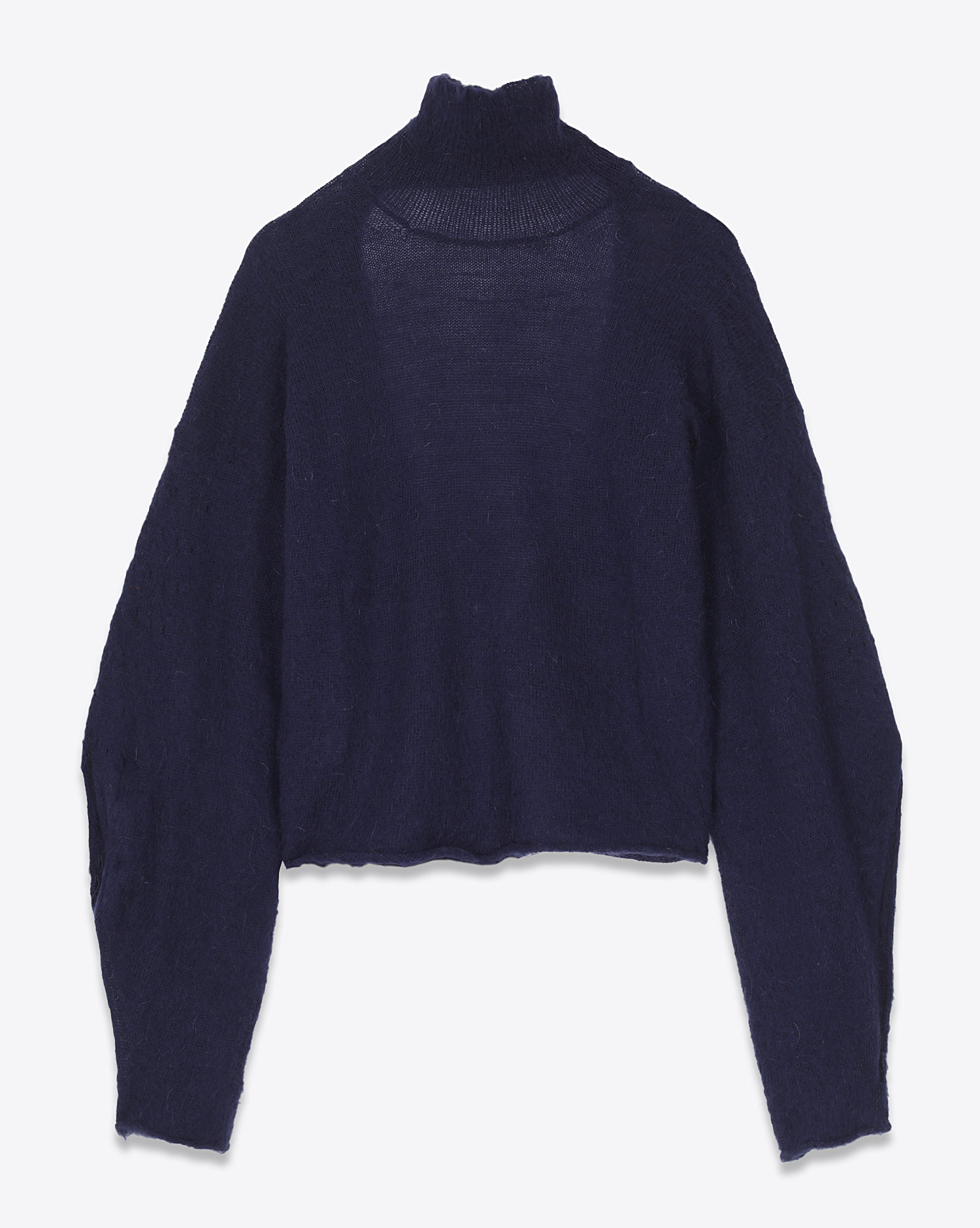 Maison Flaneur Pull Col Roulé Mohair Marine