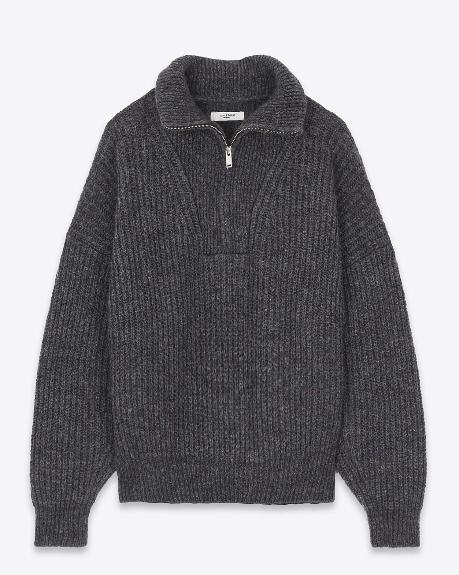 Pull col camionneur gris foncé Myclan Isabel Marant Etoile. Face.