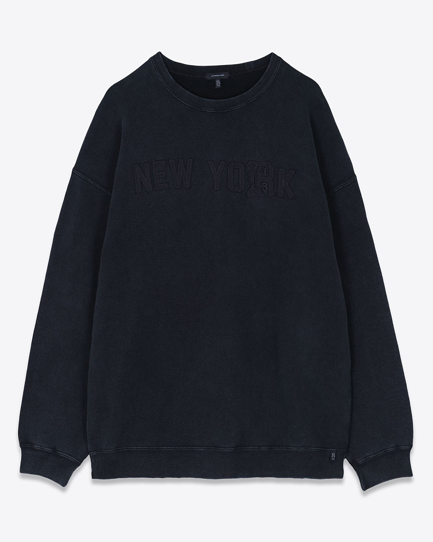 R13 Pull Oversized New York Acid Black