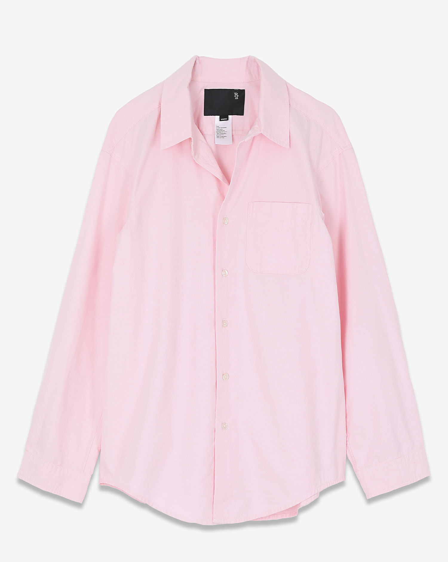 Chemise R13 Denim  L/S Button Up Rose Clair