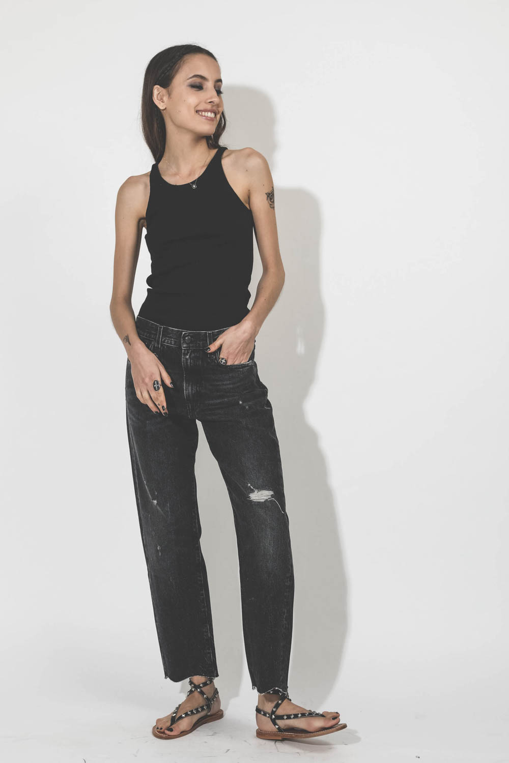 Image du produit R13 Denim Collection Boyfriend Jean - Everit Black - 3