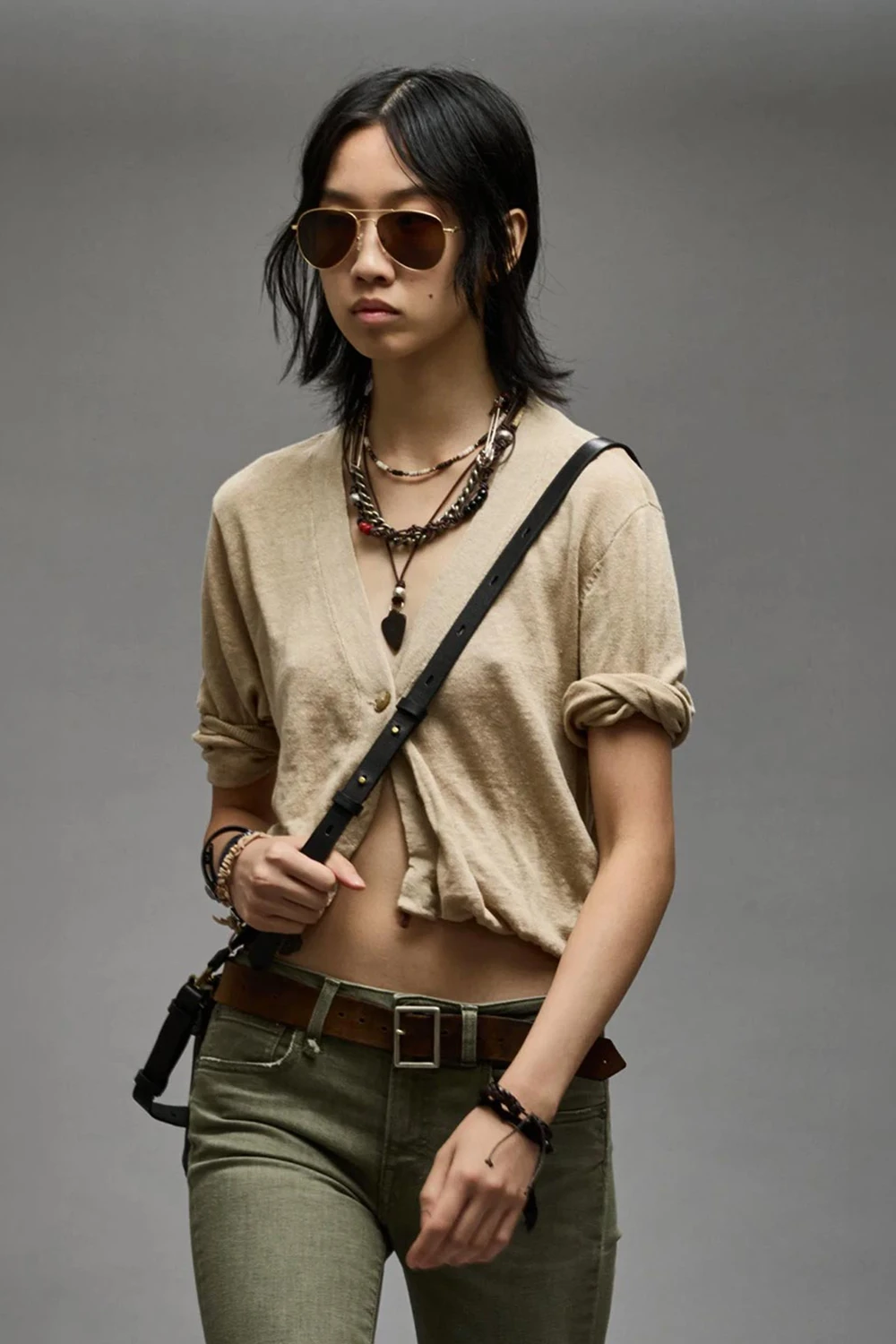 Uhr / Linen Balloon Camisole/ BROWN 日曜まで掲載uhr Linen Balloon