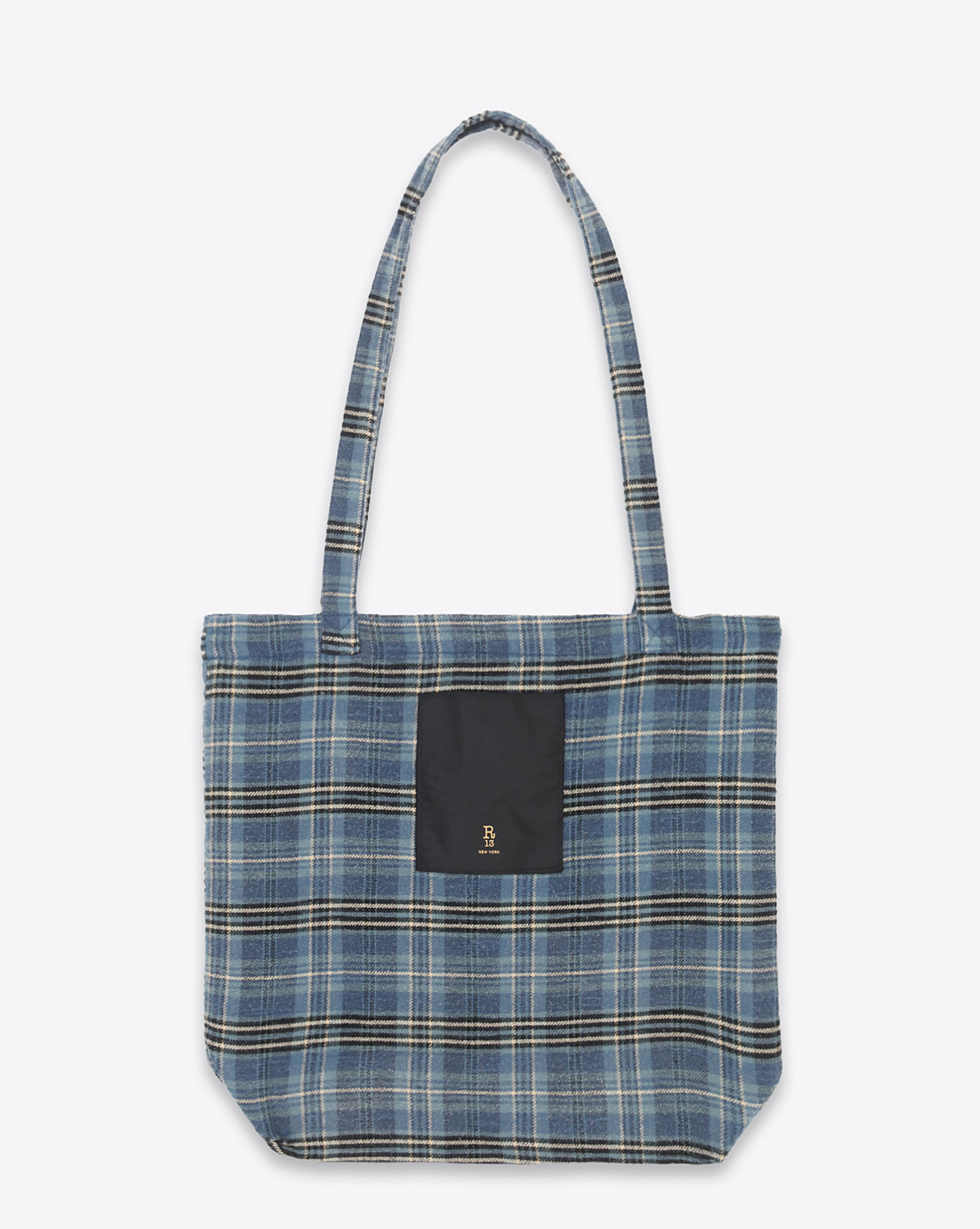 Sac Tote Bag R13 Denim à carreaux 