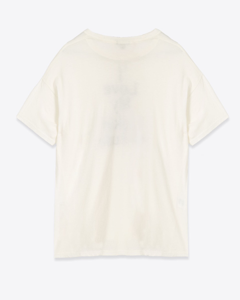 T-shirt R13 &eacute;cru s&eacute;rigraphie &laquo; I Love My F*chin Attitude &raquo;. Vue de dos.