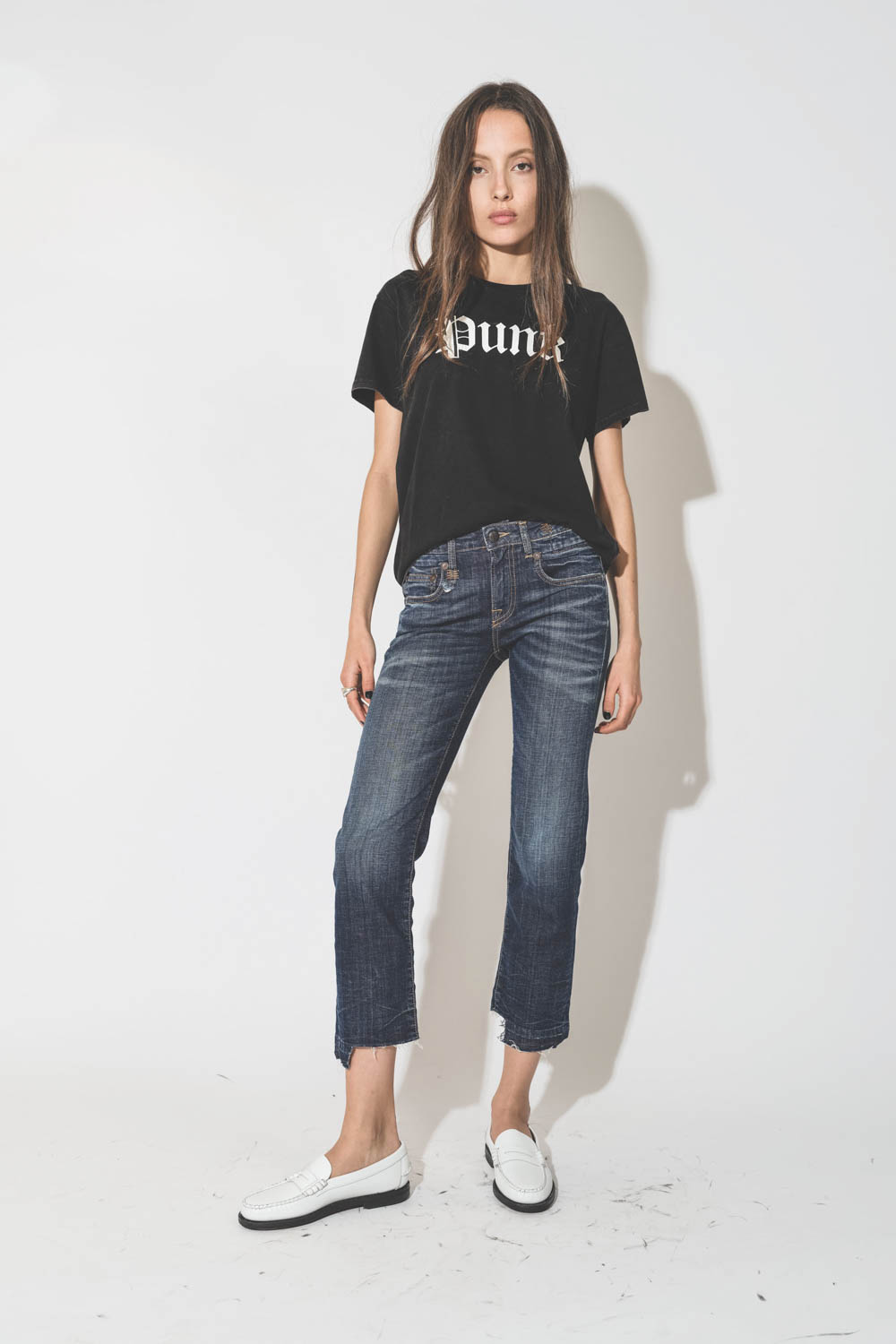 R13 Denim Tee-Shirt Punk Boy  Black 