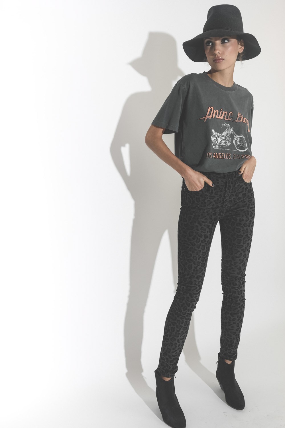 Image du produit R13 Denim Collection High Rise Skinny - Midnight Leopard  - 5