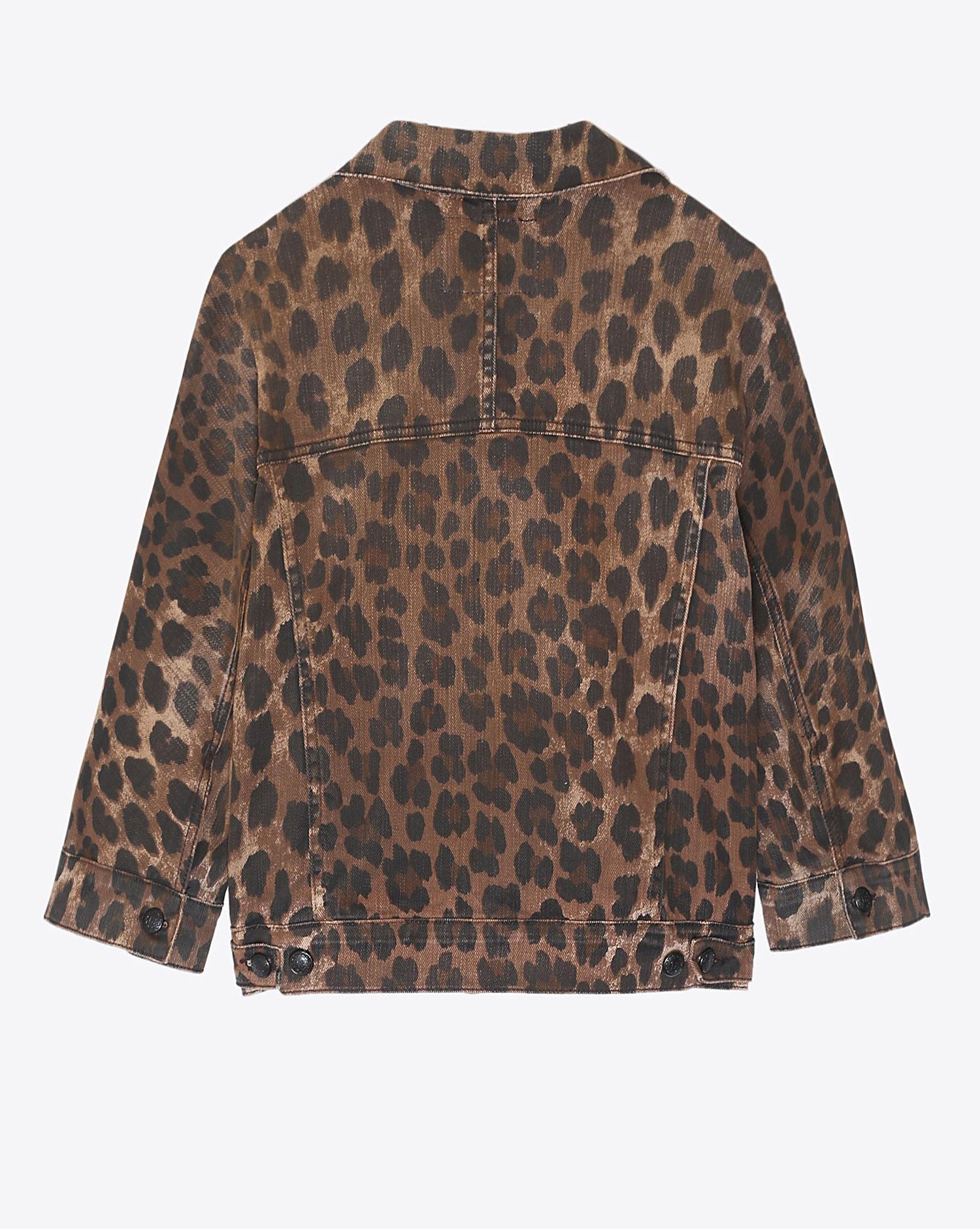 R13 Denim Collection Jackie Trucker - Leopard   