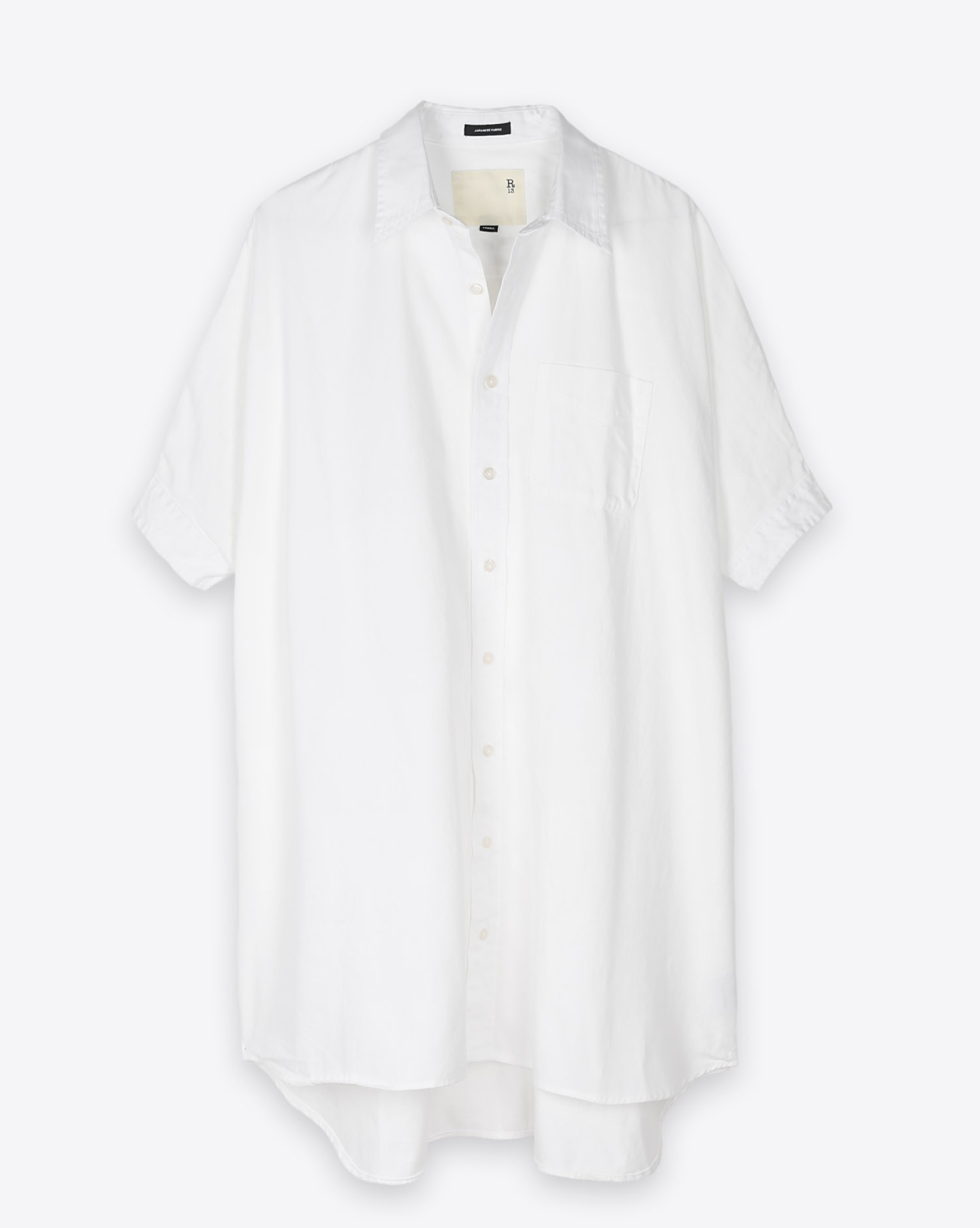 Image du produit R13 Denim Collection Oversized Boxy Button Up Dress - White