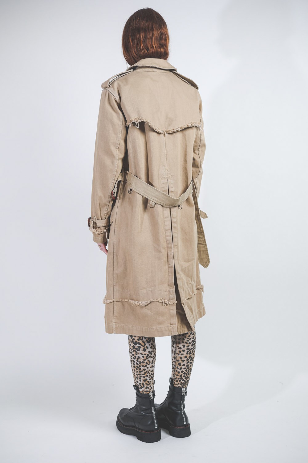 Image du produit R13 Shredded Trench - Overdyed Beige - 5