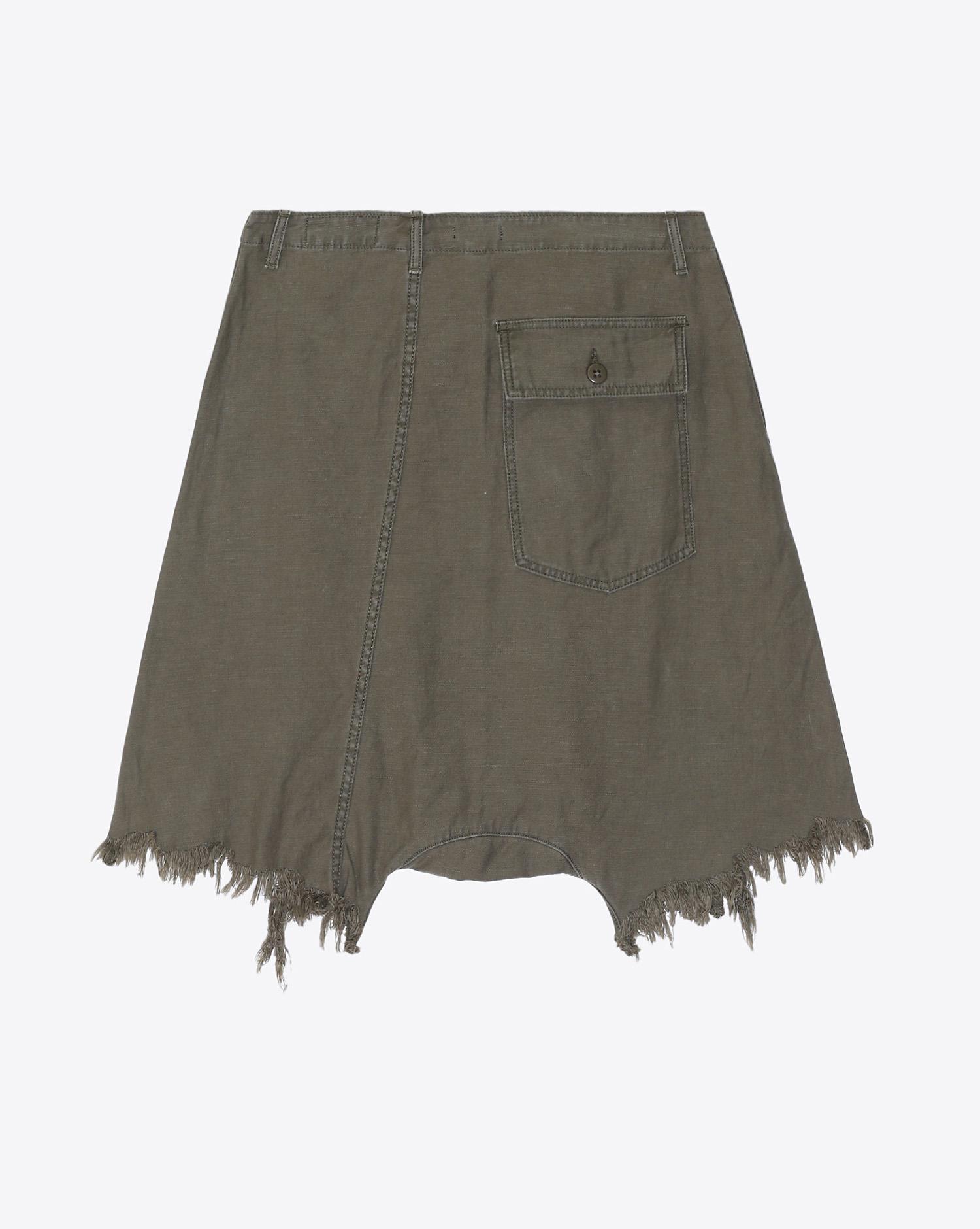 R13 Denim Collection Twisted Utility Short - Fatigue Olive   