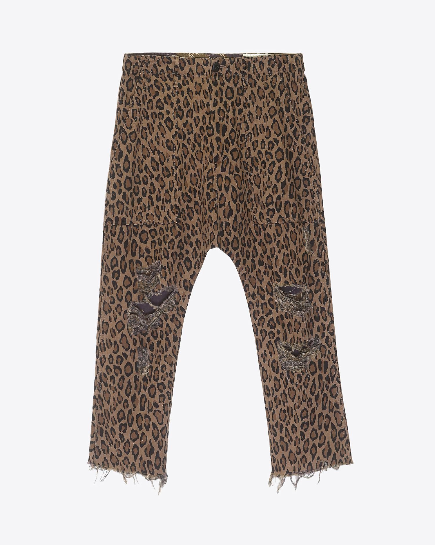 R13 Denim Permanent  Utility Pant - Leopard  