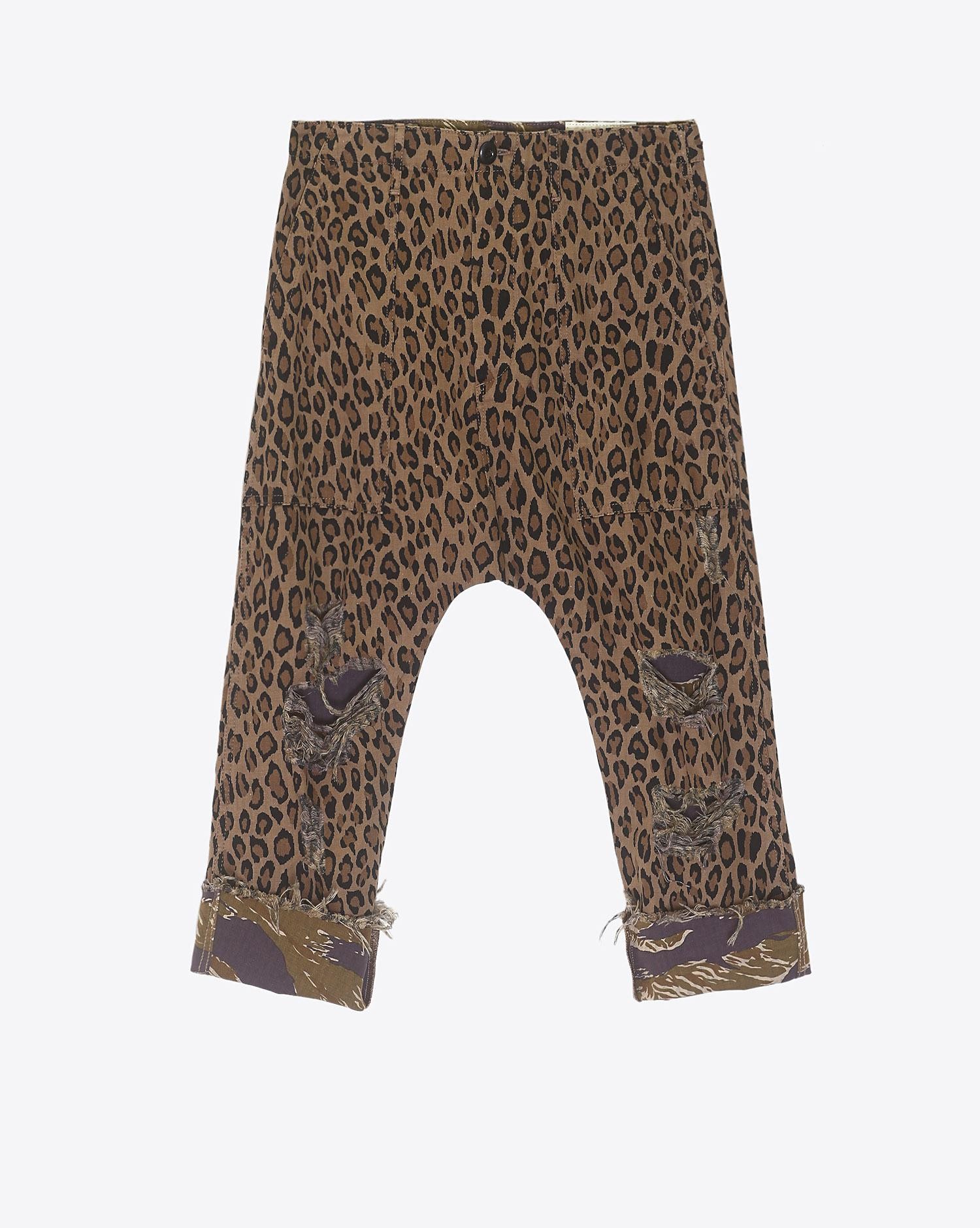 R13 Denim Permanent  Utility Pant - Leopard  
