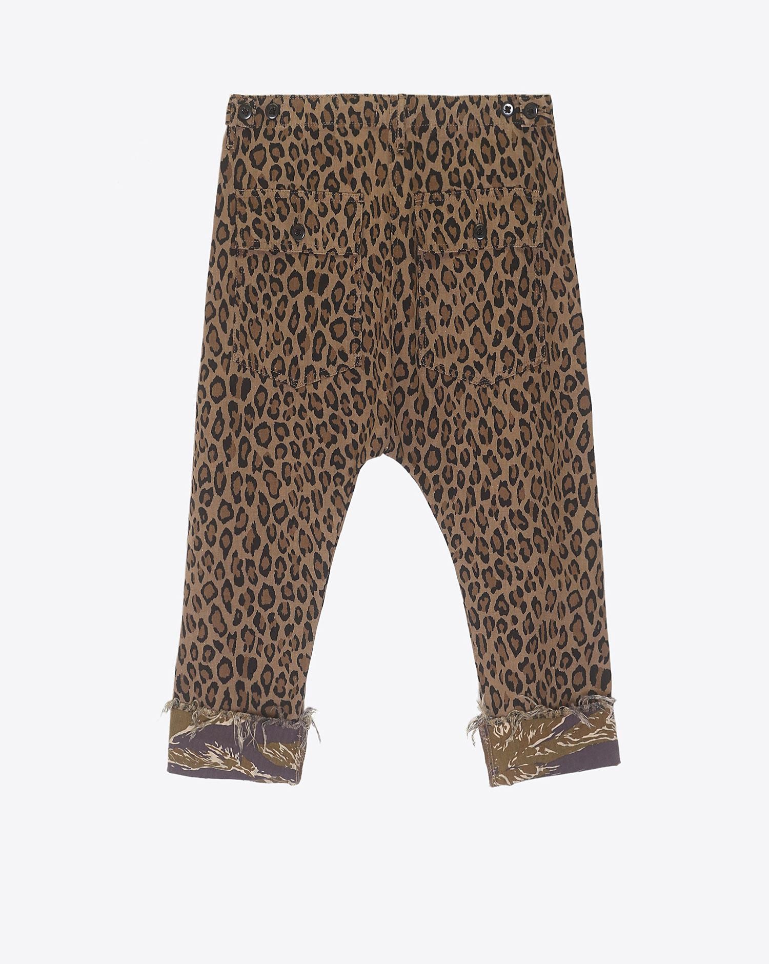 R13 Denim Permanent  Utility Pant - Leopard  